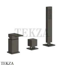 Gessi Rettangolo Смеситель для ванны без излива, 2 потока 20043-707, Black Metal Brushed