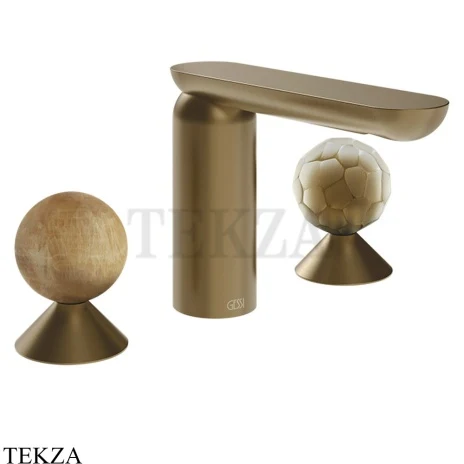 Gessi Perle Смеситель для раковины на 3 отв., без гарнитура 74345-791, бронза Deep