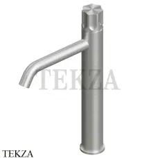 QuadroDesign Modo Смеситель для раковины высокий, без гарнитура, 17 02T AS, Brushed Stainless Steel