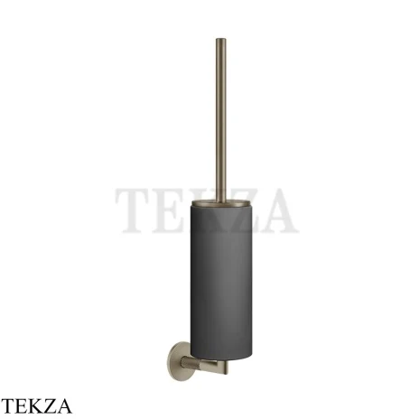 Gessi ANELLO Туалетный ершик настенный, композит черный 63720-149, Finox Brushed Nickel