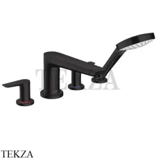 Hansgrohe Talis E Смеситель на борт ванны с гарнитуром 71748670, черный матовый