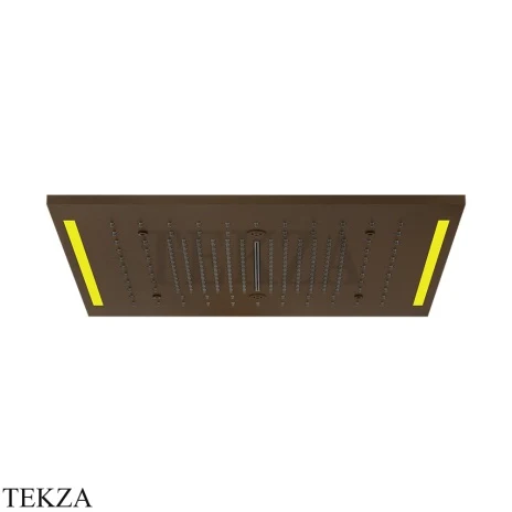 Gessi COLOUR Накладная душевая панель 500х500, 4 функции 57977-845, Dark Bronze