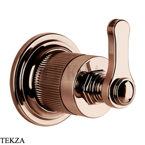 Gessi VENTI20 Вентиль запорный, 1 поток, внешняя часть 65247-030, Copper PVD