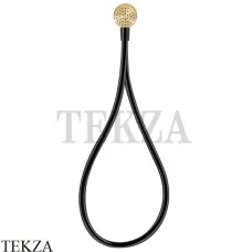 Gessi HI-FI Душевой комплект с магнитной лейкой, шланг из Darkflex 63199-727, Brushed Brass PVD