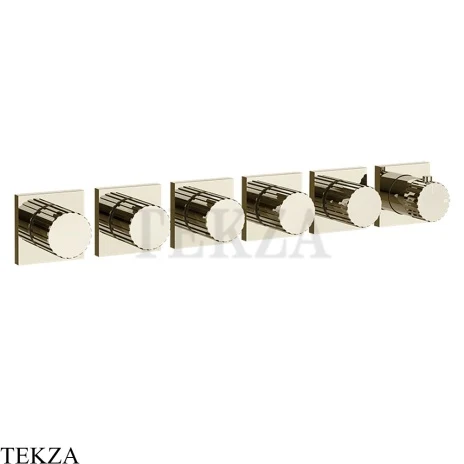 Gessi Incastri Термостат для душа 5 потоков, внешняя часть 75340-720, никель глянец
