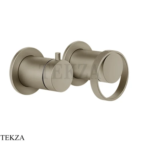 Gessi ANELLO Смеситель для душа с переключателем 2 потока ванна-душ 63380-149, Finox Brushed Nickel