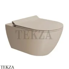 GSI PURA 55/F Унитаз подвесной ”Swirlflush” (безободковый) 8815FR208, сиденье микролифт slim, Creta