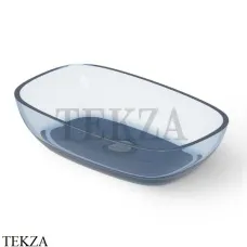Dea Design Washbasins Раковина настольная скругленная Glasstech DD9079 600 R7, Royal Blue R7