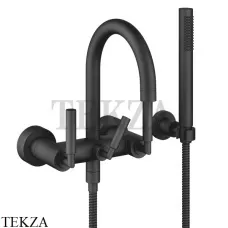 Dornbracht TARA Смеситель для ванны на стену, с гарнитуром 25133882-33, черный матовый