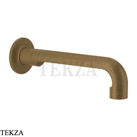 Gessi INCISO Излив для раковины настенный средней длины 58100-713, Antique Brass