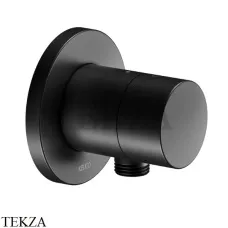 Keuco IXMO Pure Вентиль запорный, 3 потока, с выводом шланга, круг, внешняя часть 59549370101, черный матовый