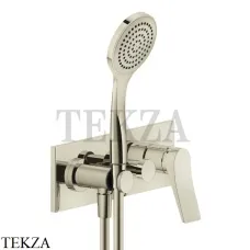 Gessi RILIEVO Смеситель для душа с гарнитуром, внешняя часть 59140-720, Nickel PVD