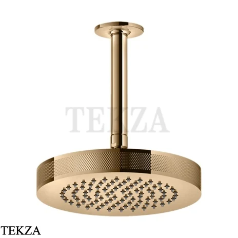 Gessi INCISO SHOWER Верхняя душевая лейка с кронштейном под размер 58188-735, Warm Bronze PVD