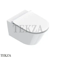 Catalano Zero Унитаз подвесной без ободка, торнадо Silentech, сиденье микролифт 0111550001, белый глянец