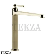 Gessi VENTI20 Смеситель для раковины высокий, с донным клапаном 65003-710, Brass PVD