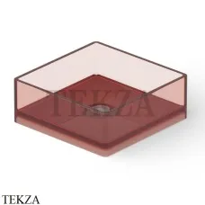 Dea Design Washbasins Раковина настольная квадратная Glasstech DD9008 400 R5, Pomegranate R5
