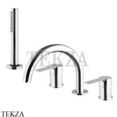 FIMA Carlo Frattini MAST Смеситель на борт ванны, с гарнитуром, F3144NCR, хром глянец