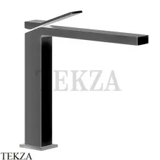 Gessi RETTANGOLO K Смеситель для раковины, без сливного гарнитура 53004-707, Black Metal Brushed