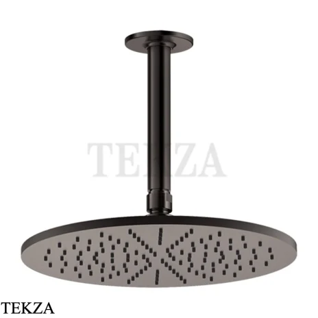 Gessi INCISO SHOWER Верхняя душевая лейка с кронштейном 58250-707, Black Metal Brushed PVD
