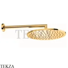 Bossini COSMO Верхняя круглая лейка 280 с кронштейном 40 см H70596I.021, золото глянец