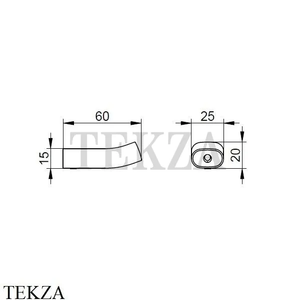 Keuco Edition 400 Крючок для халата и полотенца 11514010000, хром глянец
