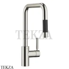 Dornbracht Meta Square Смеситель для кухни Pull-down функцией душа 33870861-06, платина матовая