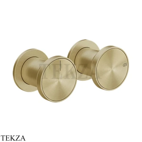 Gessi Origini ACCENT Смеситель для душа 2 потребителя, внешняя часть 66079-727, Brushed Brass