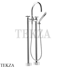 Dornbracht TARA Смеситель для ванны напольный, с гарнитуром 25943892-00, хром глянец