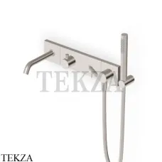 Zucchetti Pan Смеситель для ванны с гарнитуром, 3 потока, внешняя часть ZP8044.C3, brushed nickel