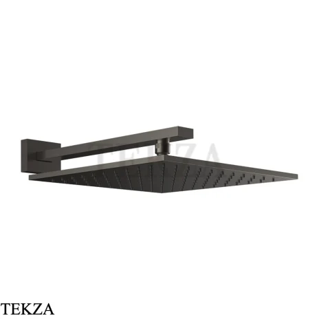 Gessi Rettangolo shower Верхний душ с кронштейном 15185-707, Black Metal Brushed PVD