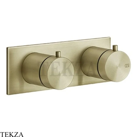 Gessi 316 SHOWER Термостат для душа на 1 выход, внешняя часть 54032-727, Brushed Brass PVD