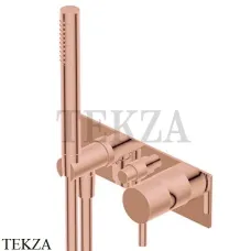 Ritmonio Diametro35 S Смеситель для душа, 2 потока, с гарнитуром, внешняя часть PR52GG102 F36, Frosted Rose Gold