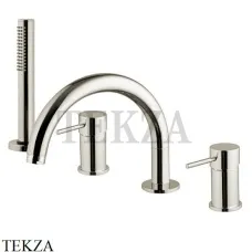 FIMA Carlo Frattini Spillo UP Смеситель на борт ванны, с гарнитуром F3044NSN, Brushed nickel