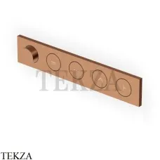 Zucchetti Hoop Термостат для душа на 4 потока, внешняя часть ZHO784.P91, brushed copper PVD