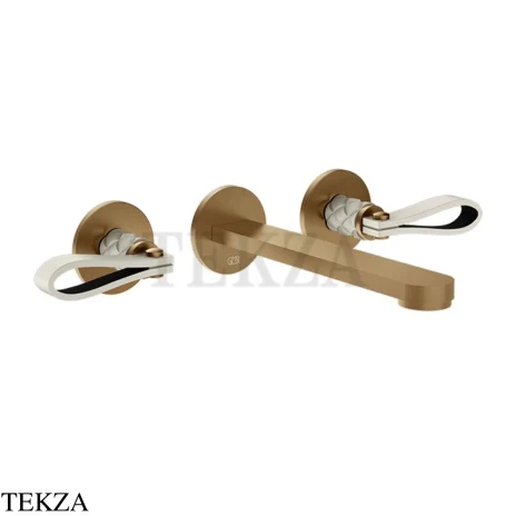 Gessi Pelle Laccetto Смеситель для раковины, внешняя часть, 78490-448, Crème/Deep Bronze Br. PVD