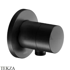 Keuco IXMO Вентиль запорный с выводом для шланга, круг 59541370101, черный матовый