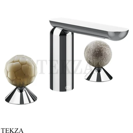 Gessi Perle Смеситель для раковины на 3 отв., без гарнитура 74465-031, хром глянец