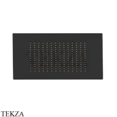 Newform Душевая лейка квадрат, стальная с дождевой струей 683.01.093, Matt black