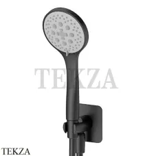 Newform Душевой комплект, душ круглый 3 режима, ABS с выводом 853.M0.077, Carbon Satin