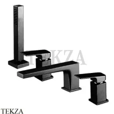 FIMA Carlo Frattini FIT Смеситель на борт ванны с гарнитуром, F3394NNS черный матовый