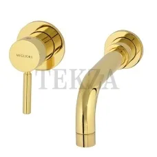 Migliore Fortis GOLD Смеситель для раковины, с встраиваемой частью 27983, золото глянец