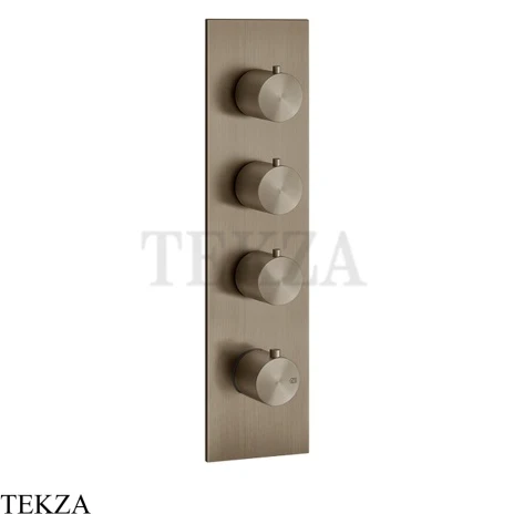 Gessi 316 WELLNESS Термостат 3 выхода на планке, внешняя часть 54516-761, Coffee Bronze Brushed PVD