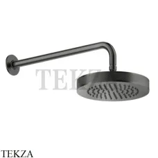 Gessi INCISO SHOWER Верхняя душевая лейка с кронштейном 58185-707, Black Metal Brushed Gessi INCISO SHOWER Верхняя душевая лейка с кронштейном 58185-707, Black Metal Brushed
