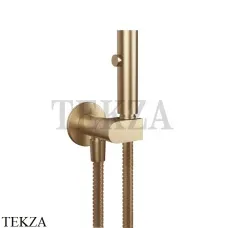 Gessi Гигиенический душ с запорным клапаном, выводом воды и держателем 45124-726, Warm Bronze Br