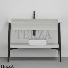 CIELO CATINO Rettangolare Консоль с керамической раковиной, Pomice-черный