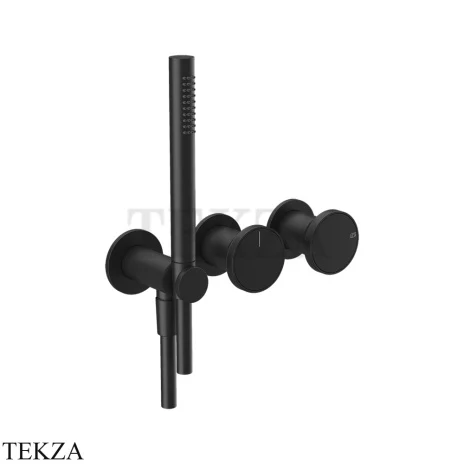 Gessi Origini ACCENT Смеситель для душа 2 потока, внешняя часть 66036-299, Black XL
