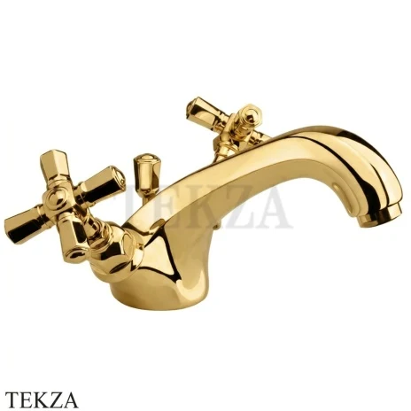 Nicolazzi TEIDE FOUR Смеситель для раковины, с донным клапаном 1932GB45, золото глянец