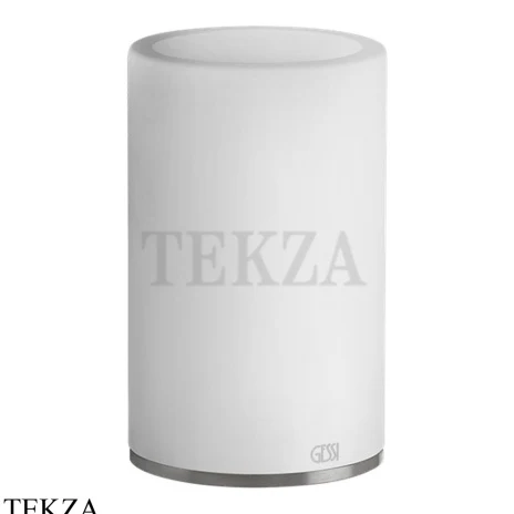 Gessi 316 ACCESSORIES Стакан для зубных щеток настольный, композит белый 54731-239, Steel Brushed