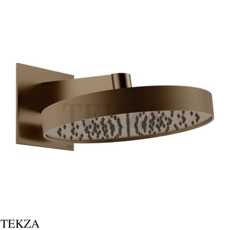 Gessi Inverso Diamantato Верхняя лейка с кронштейном D30 см 63449-761, Coffee Bronze Brushed PVD