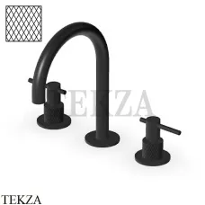 Zucchetti Helm Diagonal Смеситель для раковины, без донного клапана ZHL515.XP81G3, brushed total black PVD